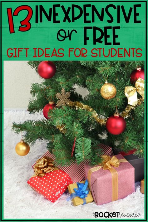 Looking for inexpensive or free holiday gift ideas for your students this year? Read this post for some tried and true teacher favs! Christmas Gifts From Teacher To Students Classroom, Christmas For Students From Teacher, Gift To Students From Teacher Christmas, Gift Ideas From Teachers To Students, Gift For Students From Teacher Christmas, Gift From Teacher To Student Christmas, Cheap Gifts For Students Christmas, Gift Ideas For Students Christmas, Easy Christmas Gifts For Students From Teacher