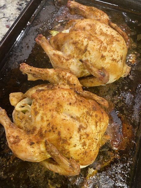 Easy Simple Delicious Baked Cornish Hen - CatWillMadeIt Cornish Hen Recipe Baked, Baked Cornish Hen, Baked Cornish Hens, Dressing For Thanksgiving, Best Veggies, Cornish Hen Recipe, Cornish Game Hen, Thanksgiving Dressing, Cornish Hen