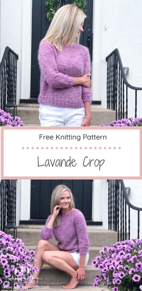 This easy beginner sweater knitting pattern features mohair and slub yarn held together to create a soft and fun textured sweater. The top down, seamless yoke construction is easy for beginner knitters. It comes 9 different sizes and can be modified for long or short sleeves. The entire pattern can be found free on the Whimsy North Blog! #freesweaterknittingpattern #beginnersweaterknitting #easysweaterknittingpattern #mohairsweater #summerknitting Beginner Sweater Knitting, Beginner Sweater Knitting Pattern, Easy Knit Sweater Pattern, Easy Knit Sweater, Mohair Sweater Pattern, Knit Sweater Pattern, Easy Sweater Knitting Patterns, Modern Knitting Patterns, Summer Knitting Patterns