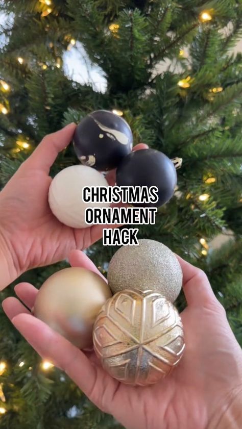 25 reactions · 48 shares | I saw this hack last year after I already bought a bunch of ornaments🤦🏻‍♀️ So I was super excited to do it this year! Now you can customize your ornaments to whatever colors you want every Christmas! #Christmasornamenthack #christmasornamentdiy #balloonornament #christmastreedecorations #christmastreeornaments #customornaments #affordablechristmasornaments | Ashley Marie | Mom Lifestyle | Auni · Twinkling Lights (Reimagined) Reuse Christmas Ornaments, How To Display Ornaments, Christmas Ornament Hacks, How To Make Large Christmas Ornaments, Cluster Christmas Balls, Diy Ornament Garland Christmas Balls, Large Ornaments On Tree, Decorate With Ornaments, Large Christmas Ornaments