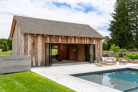 Pool House Australia, Loft Pool House, Rustic Pool House, Pool Barn House, Farmhouse Pool House, Barn Pool House, Luxury Pool House, Barn Makeover, Dream Estate