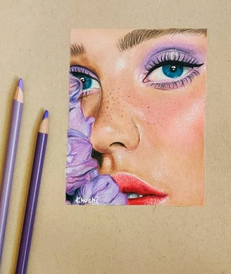 Prisma Color Drawings, Colour Pencil Portrait, Prismacolor Drawing, Realistic Animal Drawings, Pencil Inspiration, Prismacolor Art, Realistic Pencil Drawings, Really Cool Drawings, Color Drawing