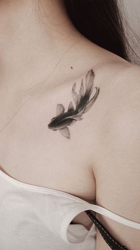 Take a look at these amazing and empowering tattoos to help you find the strength and courage you were looking for this 2020 #newyears #tattoos Small Fish Tattoos, 27 Tattoo, Empowering Tattoos, Band Tattoos, Petit Tattoo, Pisces Tattoos, Shoulder Tattoos For Women, Collar Bone Tattoo, Tattoo Designs And Meanings