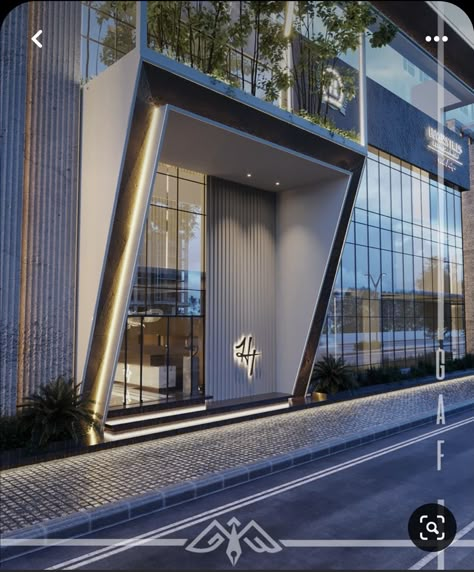 Facade Architecture Commercial, Office Building Ideas Architecture, Facade Entrance Design, Retail Building Facade, Facade Office Design, Shops Exterior Design, Exterior Building Design Commercial, Exterior Design Commercial Building, Company Signage Design Outdoor