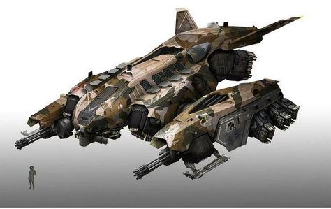 Sci Fi Gunship Concept, Scifi Ship Concept Art, Sci Fi Gunship, Futuristic Gunship, Futuristic Dropship, Sci Fi Ship Concept Art, Scifi Gunship, Star Wars Gunship, Sci Fi Spaceship Concept Art