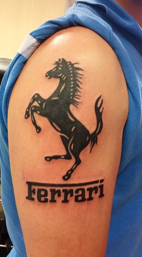 Ferrari Tattoo, horse tattoo, car logo tattoo Ferrari Tattoo Ideas, Ferrari Tattoo, F1 Tattoo, Stallion Tattoo, Tattoo Horse, Tattoo Car, Skin Tattoo, Henna Tattoo Designs Hand, White Ferrari