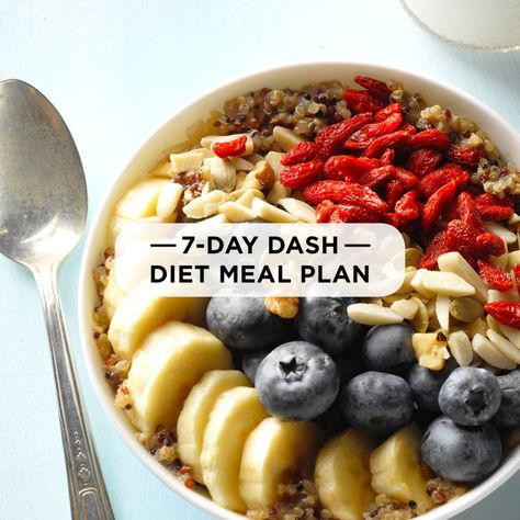 Dash Diet Plan, 1200 Calorie Diet Meal Plans, Dash Diet Meal Plan, Dash Recipe, High Blood Pressure Diet, Dash Diet Recipes, Hypertension Diet, Blood Pressure Diet, 7 Day Meal Plan