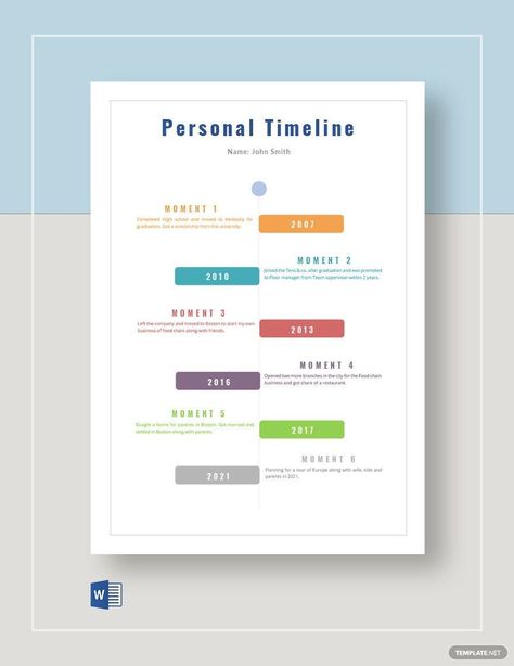 My Personal Timeline Template, Personal Timeline Template, About Yourself Template, Timeline Sample, Timeline Example, Personal Timeline, Timeline Format, Life Timeline, Make A Timeline