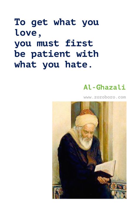 Al-Ghazali Quotes. Abu Hamid al-Ghazali Wisdom. Al-Ghazali Philosophy. Al-Ghazali Sufism. Al-Ghazali Quotes Al Ghazali Quotes, Al Ghazali, Be Patience, Laugh Out Loud, Philosophy Quotes, Lesson Quotes, Life Lesson Quotes, Self Quotes, Better Life Quotes