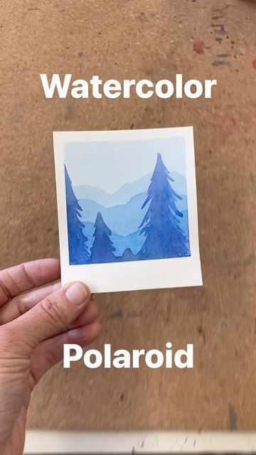 Mrs Moen on Instagram: "Simple Watercolor Polaroid Painting - I plan to do this with my beginning students next week when we host a small group of international students for the day :)" Tiny Watercolor Paintings Simple, Polaroid Art Painting, Watercolor Polaroid Paintings, Painted Polaroids, Polaroid Painting Ideas, Polaroid Watercolor, Class Snap, Watercolor Polaroid, Art Camp Projects