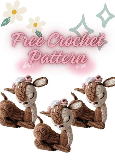 Disney Crochet Pattern, Fit For Life, Deer Doll, Amigurumi Christmas, Crochet Deer, Crochet Xmas, Cute Miniature, Deer Pattern, Crochet Amigurumi Free Patterns