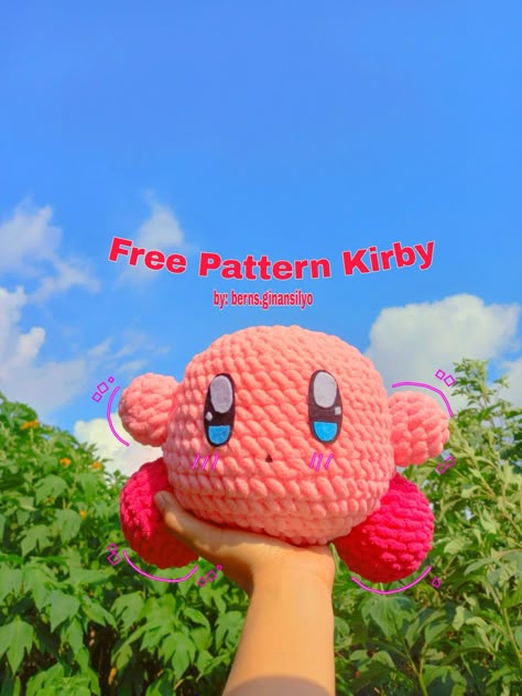 Hi this is a free pattern I made make sure to visit my IG ☺️ Kirby Pattern, Anime Crochet, Pokemon Crochet Pattern, Disney Crochet Patterns, Free Crochet Amigurumi, Hello Kitty Crochet, Crochet Pokemon, Easy Crochet Animals, Crochet Disney