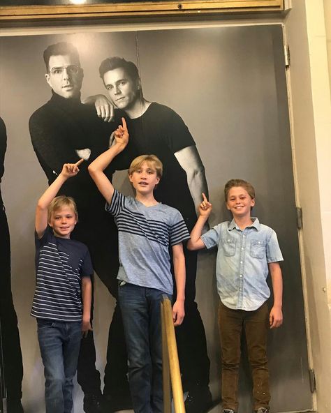 Matt posted "the boys in our band at Boys in the Band"  wonder if they get to see the show Matt Bomer Kids, Matt Bomer Family, Matt Bomer Simon Halls, Matthew Bomer, Celebrity Baby Fashion, Simon Halls, Celebrity Baby Pictures, The Normal Heart, Neal Caffrey