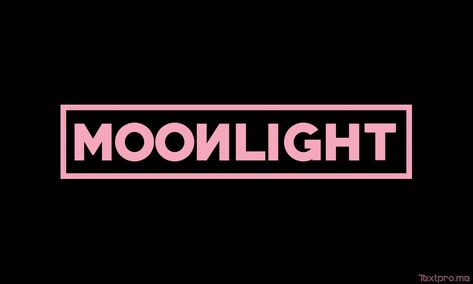 Moonlight Logo, Overlays Transparent, Vehicle Logos, Black Pink, ? Logo, Pink, Black, Logos