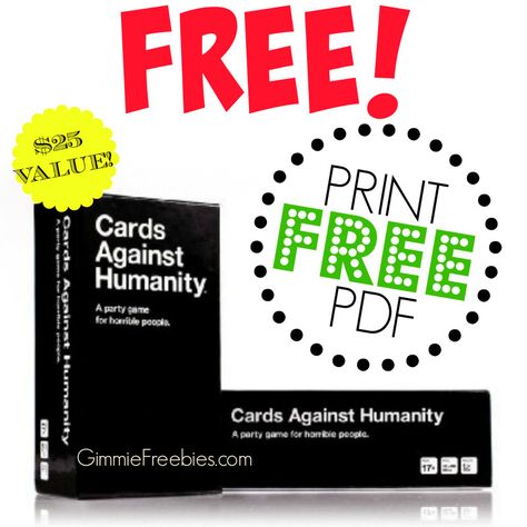 FREE Cards Against Humanity PDF Printable Card Came ($25 Value) Diy Cards Against Humanity, Cards Against Humanity Game, Funny Christmas Games, Christmas Games For Adults, Bored Games, Games For Adults, Free Printable Cards, Free Cards, Question Cards