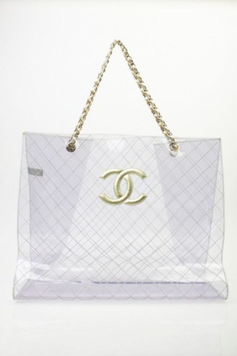 Chanel Clear Bag What Goes Around Comes Around, Clear Bag, Chanel 2, Clear Bags, Chanel Bags, Luxury Vintage, Shopper Bag, Accessories For Men, Vintage Handbags