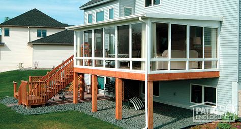 Screened Sunroom, 3 Season Porch Ideas, Sunroom Porch, 3 Season Porch, Raised Ranch, Porch Enclosures, Three Season Porch, 4 Season Room, Four Seasons Room