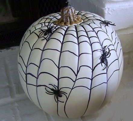 Pumpkin Tutorial, Halloween Tea Party, Tattoo For Boyfriend, Pumkin Carving, Fake Pumpkins, Pumpkin Spider, Sharpie Marker, Sisal Rope, Halloween Spider Web