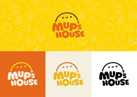 Mup's House Brand | Behance Logo Composition Design, Logo Design Fast Food, Pancake Logo Design Ideas, Pancake Branding, Pancake Logo, Puffy Pancakes, Pancake Designs, Tea Inspiration, Cereal Brands