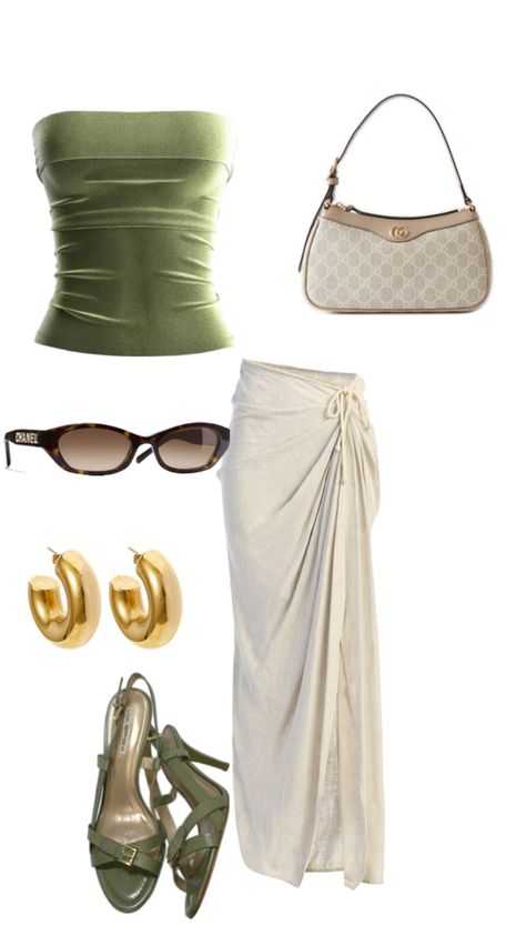 #fashion #2000s #summer #clothes 2000s Chic Outfits, Fancy 2000s Outfits, Sade Outfits Idea Summer, Casual Dressy, Summer Dresses 2000s, Green 2000s Outfit, Early 2000s Boho Fashion, Early 2000s Sundress, 2000s Fashion Inspiration