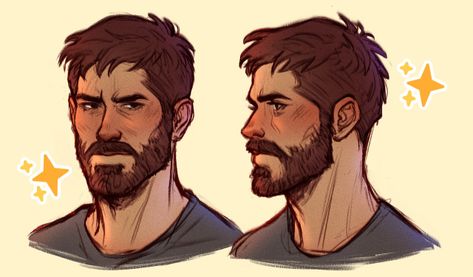 duckydrawsart: ✧ simple tips for how I draw... : Art Resources + Tutorials Male With Beard Drawing, Beard Guy Drawing, Male Beard Drawing, Drawing Man With Beard, Beard Man Character Design, Beard Tutorial Drawing, Men With Beard Drawing, Bearded Guy Drawing, Beard Art Reference