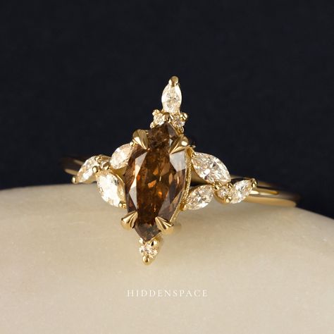 Brown diamond ring