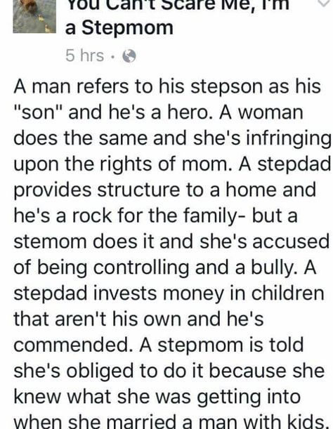 Oh my gosh...YES!!! Such bull crap 💩 and in our situation even more so than a normal one 🙄 #stepmom #doublestandards #stepupbioparent Stepmom Outsider Syndrome, Stepmom Quotes Truths Feelings, Good Stepmom Quotes, Stepmom Quotes, Step Mom, Funny Stepmom Quotes, Difficult Step Daughter, Blended Family Quotes Challenges, Stepmom On Mothers Day