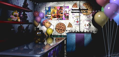 Prize Corner. Jeremy Fitzgerald, The Marionette, Fnaf 2, Toy Bonnie, Party Room, Fnaf Wallpapers, Dreamcore Weirdcore, Fandom Games, Green Screen Backgrounds