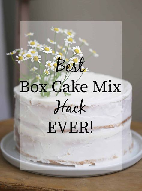 Bakery Box Cake Recipe, Best Cakes For Decorating, White Cake Mix Boxed Hacks, Bakery Cake From Boxed Cake, Cake Box Bakery Style, Bakery Cakes From Box How To Make, Vanilla Cake From Box Cake Mixes, Best Boxed Cake Mix Recipes, Cake Box Cake Recipes