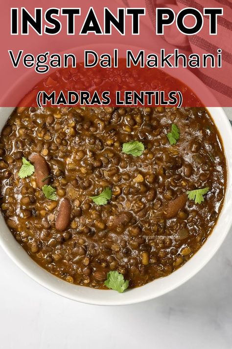 Dal Makhani is probably the most popular Indian food in most Indian restaurants and for the right reasons! It's the Indian comfort food you look for when you need something simple yet flavorful. Vegan Dal Makhani, Vegan Dal, Indian Comfort Food, Instant Pot Vegan, Indian Lentils, Dal Makhani, Black Gram, Lentil Dal, Vegetarian Instant Pot