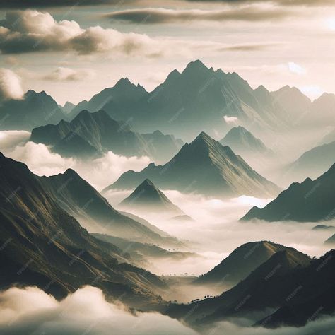 A mountain range with a view of the mountains | Premium AI-generated image Triangles In Nature, Mountain Ranges, Mountain Range, Fantasy Landscape, Solar Energy, Submarine, The Mountain, Sunny Days, Graphic Resources