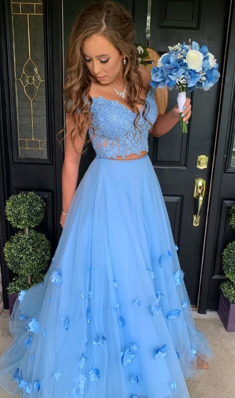 a424ed4bd3a7d6aea720b86d4a360f75desc36701665ri Prom Dress Off The Shoulder, Blue Lace Prom Dress, Prom Dresses Off The Shoulder, Graduation Gown, Winter Formal Dresses, Junior Prom Dresses, Cute Prom Dresses, Piece Prom Dress, Pretty Prom Dresses