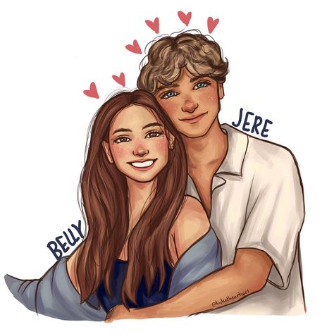 Art, digital art, fanart, the summer I turned pretty Belly And Conrad, Team Jelly, Lola Tung, Book Tag, Belly Art, Cute Guy Pics, Procreate Drawing, The Summer I Turned Pretty, Jenny Han