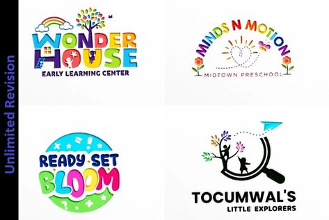 I will do daycare childcare cute baby shop school and kids logo Daycare Logo Design, Childcare Logo, Daycare Logo, Logo Baby, Baby Logo, Early Learning Centre, Website Logo, Education Logo, Ad Logo