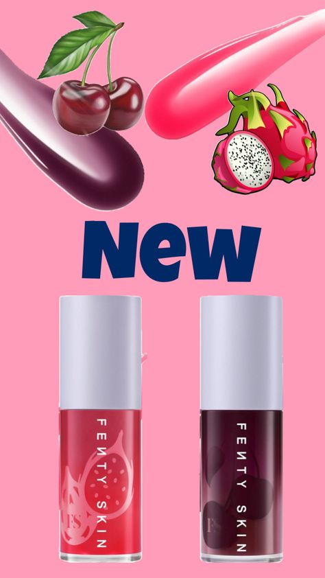 New! Fenty Skin! Fenty Treatz hydrating and Strengthening lip oil! Dragonfruit and Black Cherry! Fenty Skin, Cherry Lips, Pretty Skin Care, Pretty Skin, Birthday List, Fenty Beauty, Black Cherry, Dragon Fruit, Lip Oil