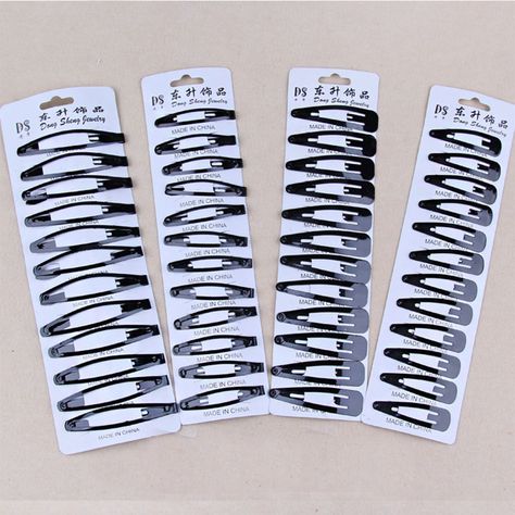 12PCS/Pack New Simple Black Hair Clips Girls Hairpins BB Clips Barrettes Headbands For Womens Hairgrips Hair Accessories 2 Sizes Alat Makeup, Black Hair Clips, Hair Fixing, Magical Makeup, Hair Accessories Clips, Hair Clips Girls, Makeup Items, Clip Hair, Headbands For Women