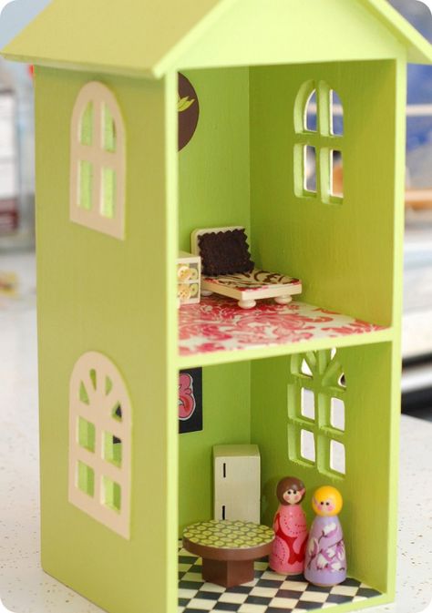 10. This simpler dollhouse is made from a CD shelf. | 39 Coolest Kids Toys You Can Make Yourself Cd Shelf, Cd Shelves, Dollhouse Tutorials, Cube Shelves, Best Kids Toys, House Diy, Cool Ideas, Kit Homes, Doll Houses