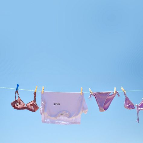 Hanging laundry to dry - aesthetic post Hanging Laundry Aesthetic, Washing Line Aesthetic, Laundry Day Photoshoot, Floating Clothes Photography, Clothes Line Aesthetic, Clothes Cover Photo, Washing Clothes Aesthetic, Laundry Day Aesthetic, Clothing Cover Photo