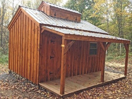 10x16 Sugar Shack - Custom Exterior, post and beam shed plans Sugar Shack Plans, Post And Beam Shed, Maple Syrup Evaporator, Jamaica Cottage, Diy Shed Kits, Maple Sugaring, Bbq Shed, Outdoor Garden Sheds, Wood Shed Plans