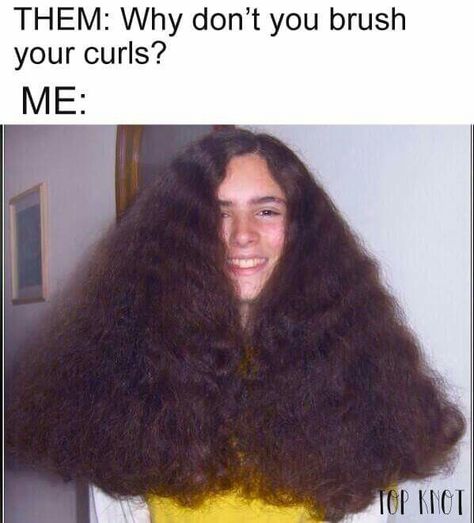 Seriously. . This is why. . Frizzy Hair Meme, Hair Meme, Curly Hair Problems, Hair Problems, Beauty Trends, Best Memes, Bts Memes, Funny Images, Really Funny