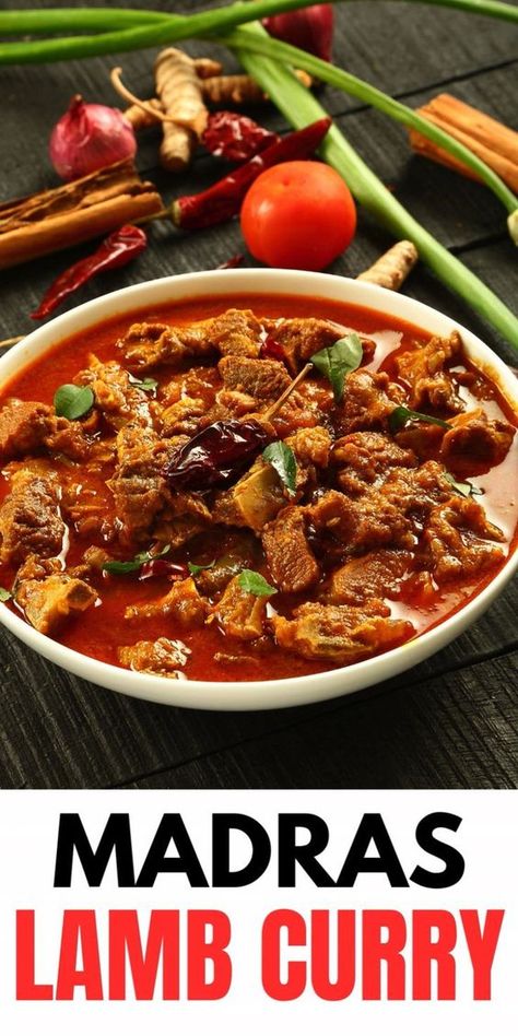 Experience the rich flavors of Madras Lamb Curry, a classic Indian dish from Chennai. Learn how to create this rich red-brown curry flavored with whole spices and tomato using your Thermomix. Indian Lamb Recipes, Lamb Madras, Madras Recipes, Lamb Curry Recipes, Ghee Recipe, Masala Powder Recipe, Whole Spices, Indian Cookbook, Madras Curry