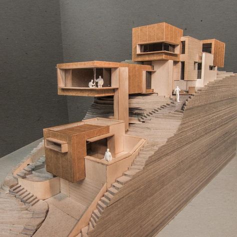 Architecture Model on Instagram: “Follow @architects__vision - The North Curl Curl House works with the many levels and natural sandstone cliff, cave and wall features of…” Staggered Architecture, Gubahan Massa, Maquette Architecture, Landscape Architecture Portfolio, Contour Design, Architectural Design Studio, Architecture Panel, Architecture Design Sketch, Architecture Design Drawing