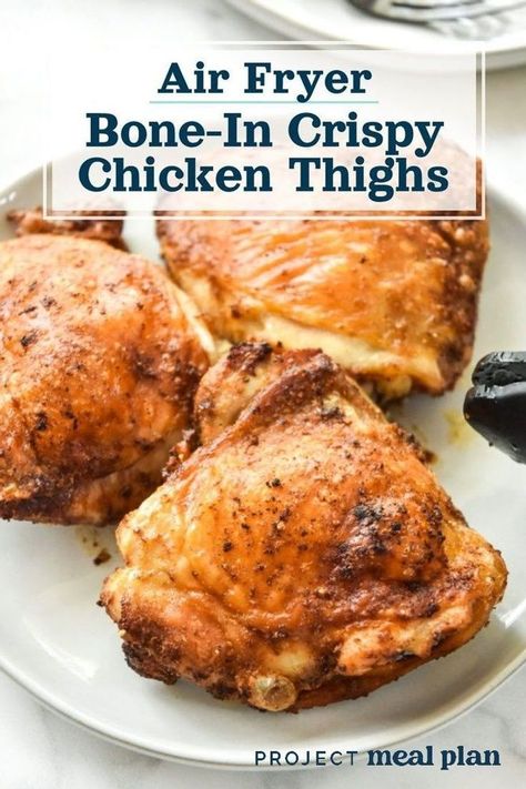 Fried Chicken Thigh Recipes, Air Fryer Recipes Chicken Thighs, Chicken Main Dish Recipes, Bbq Chicken Thighs, Air Fryer Chicken Thighs, Crispy Chicken Thighs, Air Fryer Oven Recipes, Boneless Chicken Thigh Recipes, Air Fried Chicken