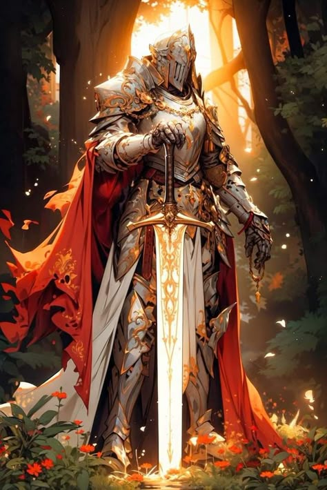 Paladin Fantasy Art, Paladin Dnd, Warrior Wallpaper, Ray Of Light, Royal Prince, 다크 판타지, Knight Art, Dungeons And Dragons Characters, Fantasy Armor