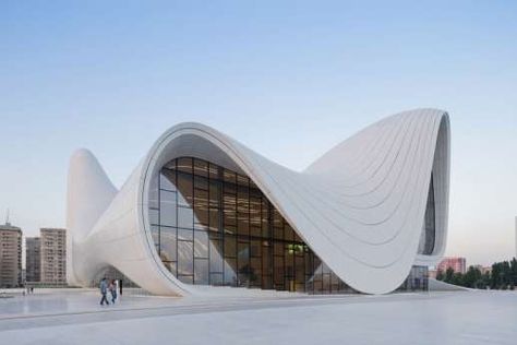 Heydar Aliyev Center | Zaha Hadid Architects - Arch2O.com Futuristic Video, Master Layout, Heydar Aliyev Center, Hadid Architecture, Curved Roof, Architecture Art Nouveau, Zaha Hadid Architecture, Zaha Hadid Design, Architectural Association