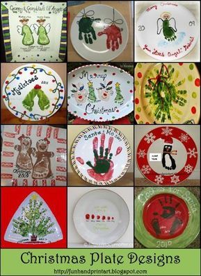 Mistletoes Footprint, Diy Christmas Plate, Mistletoes Footprint Craft, Mistletoe Footprint, Christmas Footprint Crafts, Reindeer Handprint, Footprint Craft, Handprint Ornaments, Cookies For Santa Plate