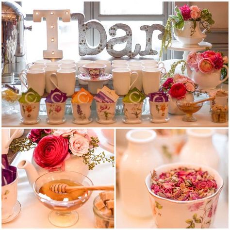 Garden tea party bridal shower party! See more party planning ideas at http://CatchMyParty.com! Tea Party Wedding Shower, Wedding Shower Party, Tea Party Bridal, Garden Tea Party, Bridal Tea Party, Tea Party Theme, Baby Shower Tea, Tea Party Wedding, Shower Party Ideas