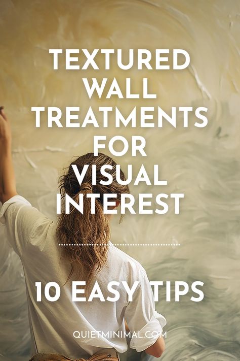 Textured Wall Treatments: Easy Tips for Visually Striking Interiors - Quiet Minimal Diy Textured Accent Wall, Wall Techniques Ideas, Paste The Wall Wallpaper, Faux Venetian Plaster Walls Diy, Cement Texture Wall Interiors, Wall Textures Ideas, Plaster Accent Wall, Statement Wall Ideas, Plaster Walls Diy