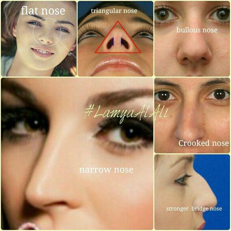 Triangle Eyebrows, Triangle Nose, Hand Lettering Diy, Narrow Nose, Simple Fractions, Lettering Diy, Crooked Nose, Nose Jobs, Nose Types