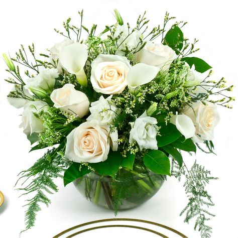 White Mini Calla Centerpieces - 6 pc. - Sam's Club Lily And Roses, Centerpiece Flower Arrangements, Bridal Centerpieces, Wedding In November, Centerpiece Mason Jar, Rose Centerpiece, Mini Calla Lilies, Centerpiece Flower, Calla Lily Wedding